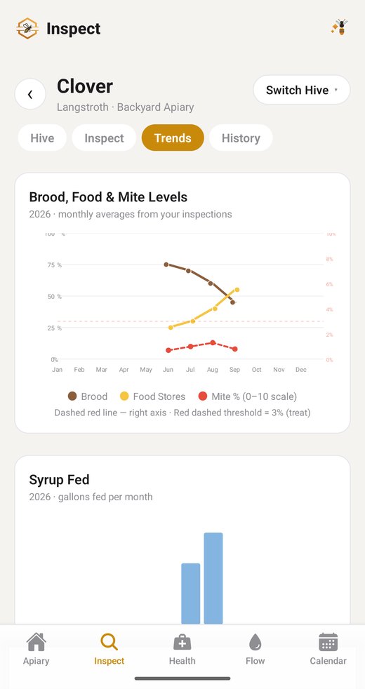 BeeSpace trends screen